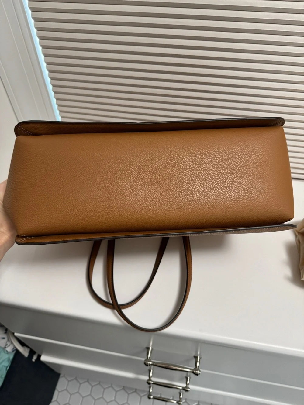 Tory Burch Robinson Pebbled Tote in Tiger’s Eye